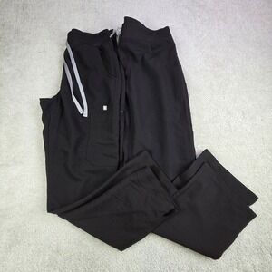 FIGS Women's Scrub Pants Lot (2) Black Size M Yola Kade
